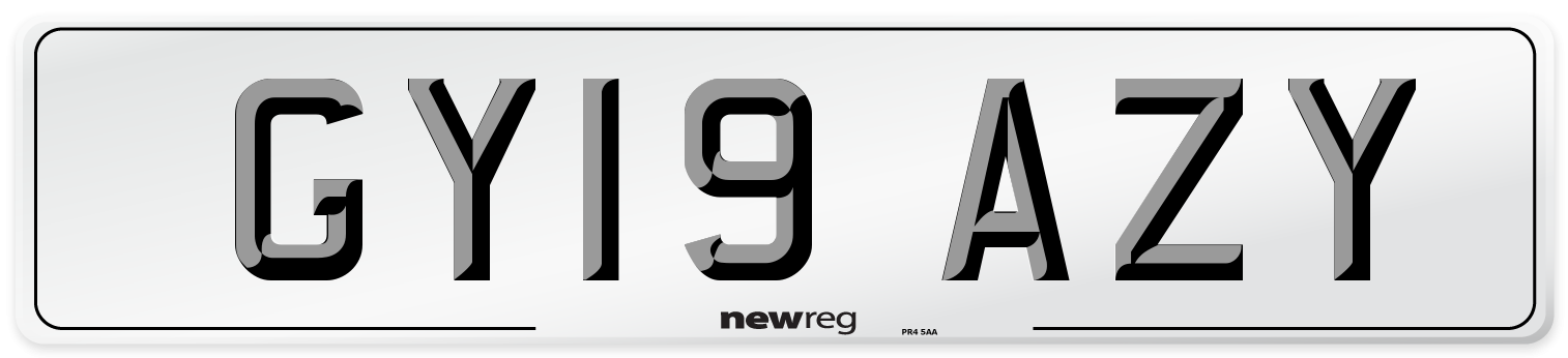 GY19 AZY Number Plate from New Reg